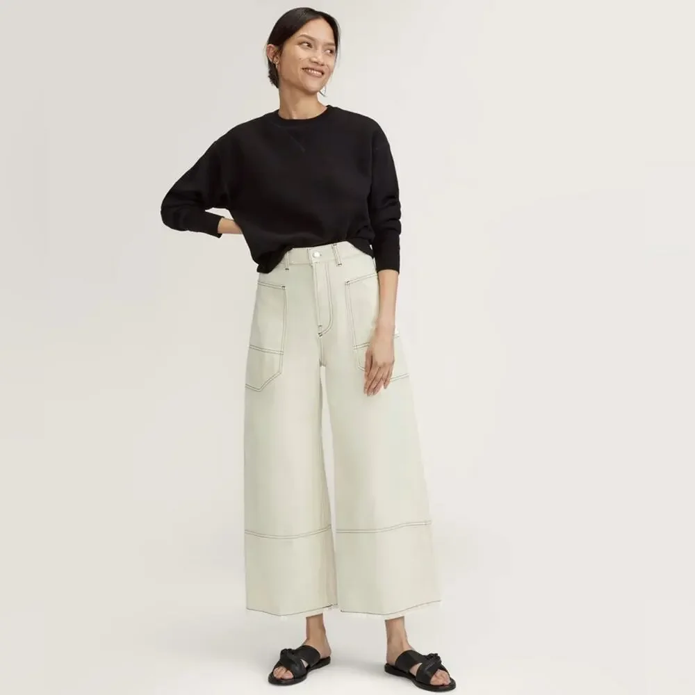 Everlane Day Twist Sandal Black Leather Flat Slide Size 8.5 New Without Box - Picture 6 of 8